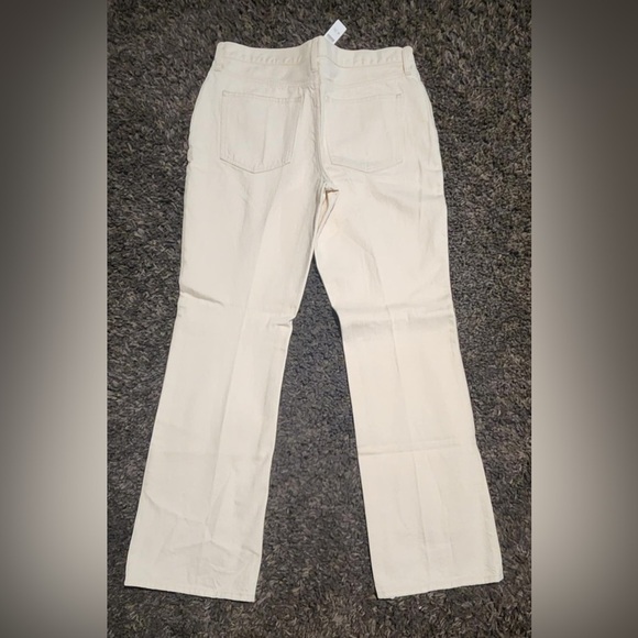 J. CREW High-rise Full Length Demi Boot Oatmeal 100% Cotton Sz.31Tx33 NWT** - Picture 2 of 8